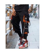 Men&#39;s Techwear Jogger Skater Pants Streetwear Cargo Trousers w/ Straps L - $70.12 CAD