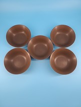 Texas-Ware Salad Bowls 5 1/2 Inch Dark Brown Set Of 5 Melamine  - $16.00