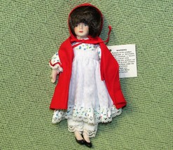 GORHAM DOLL LITTLE RED RIDING HOOD PORCELAIN STORYBOOK  VINTAGE 8&quot; TAIWAN - £10.79 GBP
