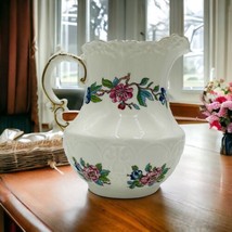 Aynsley Pitcher Porcelain Pembroke Floral 6in H 18th Century Design Large - £28.68 GBP