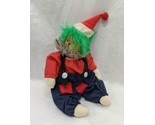 Vintage 8&quot; Clown With Red And Blue Overalls With Red Cap Outfit Doll - $27.71