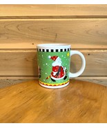 Santa and Stars Coffee Cup Mug 8 oz Finest Ceramics - $16.14