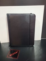 Business Leather Computerfolio Zippered Notebook Binder Office Organizer - £19.41 GBP