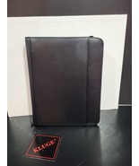 Business Leather Computerfolio Zippered Notebook Binder Office Organizer - £19.46 GBP