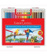 Faber-Castell Watercolor Pencil Drawing Art Brush &amp; Sharpener 48 Color P... - $71.39 CAD