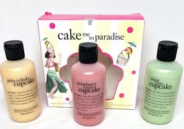 Philosophy Cake MeTo Paradise Mojito Strawberry Daiquiri Pina Cupcake Shower Gel - $45.00