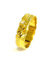 22K Solid Gold Band Ring From Thailand Size 8.5 #53 - £316.51 GBP
