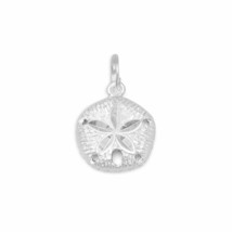 S925 Silver Diamond Cut Sand Dollar Charm Bracelet Piece Women Men Neck Jewelry - £34.47 GBP
