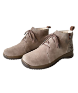 Jambu Rossella Tan Khaki Leather Lace-Up Ankle Boots Snowflake Detail-Wo... - $903.42 MXN