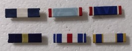 U.S. MILITARY AWARD MEDAL RIBBON BARS - LOT OF 6 DIFFERENT - $19.80