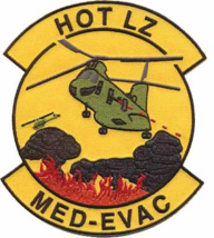 4.5&quot; MED-EVAC Hot Lz Medical Evacuation Helicopter Military Embroidered Patch - £22.81 GBP
