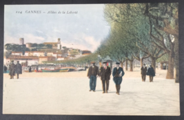 VTG Alleys of Liberty Allées de la Liberté Cannes France Colorized Postcard - £7.32 GBP