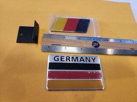 3pcs Set ALUMINUM Germany Flag Emblem Sticker 3D Decal For Auto Car Truck Bumper - £4.56 GBP