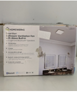HOMEWERKS SmartVent Bathroom Ventilation Fan w/Bluetooth Speaker LED Lig... - $203.70 CAD