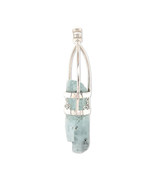 Stones Desire Aquamarine with Black Tourmaline Crystal Pendant Necklace ... - £151.11 GBP