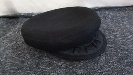 Vintage HYDRA GREEK FISHERMAN CAP Hat Black Lightweight Made in Greece S... - $19.99