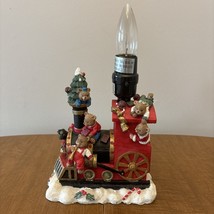VINTAGE CHRISTMAS TEDDY BEAR TRAIN LAMP NO SHADE - $40.72 CAD