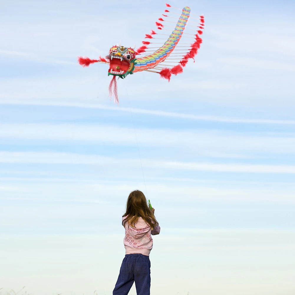 1m-1.7m Chinese Traditional Dragon Kite Creative Design Decorative Kite Children - £11.03 GBP+