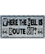 Where Is Route 66 Novelty Metal License Plate KC-1260 - £7.95 GBP