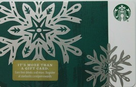 Starbucks 2018 Snowflake Green Recycled Collectible Gift Card New No Value - £1.48 GBP