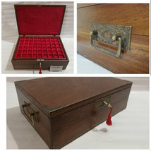 Bauletto Money Chest IN Wood With Double Bottom And 2 Trays Numis IN Vellut - $310.05