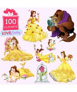The Beauty and the Beast, Clipart Digital, PNG, Printable, Party, Decora... - £2.20 GBP