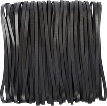 AMUU Rubber Bands Large Black 50 Pack 8 Inches Trash Can Band Set Elasti... - £11.87 GBP