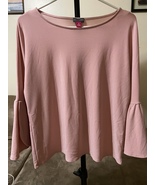 Vince Camuto, Women’s, Blush Pink Bell-Sleeve Blouse, XS - £39.76 GBP