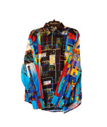 Robert Graham &quot; Blindfold &quot; Colorful Long Sleeve -  Size Medium NWTS - $366.54 CAD