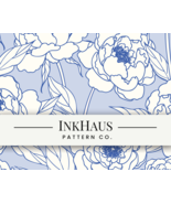 Peonies Seamless Pattern - White Blue Flower Download for Custom Fabric ... - $109.51 MXN