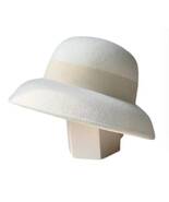 100% Pure Wool Formal Hats Winter Felt Bowknow Fedora Hat White Cap Wool... - $45.99