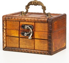 Vintage Wooden Jewelry Boxes, Retro Handmade Decorative 4.7&quot; (Brown) - €18,89 EUR