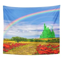 Tapestry Fields Musical The Yellow Brick Road Leading Into Emerald City Land Pop - £24.12 GBP