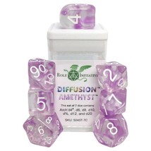 Role 4 Initiative 7-Set Diffusion Amethyst with Arch&#39;d4 &amp; Balance&#39;d20 - £11.46 GBP