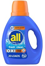 all Fresh &amp; Clean Liquid Laundry Detergent, Oxi Plus Odor Lifter, 36 Fl.... - £6.72 GBP