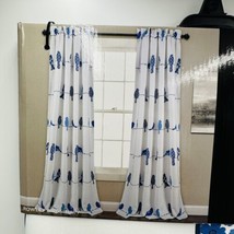Half Moon Curtain Panels Rowley Birds Room Darkening Window Pair 52in x 84in - £94.19 GBP