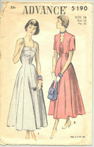 Advance Sewing Pattern 5190 1940s Misses Sun Dress Bolero Vest Size 14 - £14.18 GBP