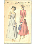 Advance Sewing Pattern 5190 1940s Misses Sun Dress Bolero Vest Size 14 - £14.23 GBP