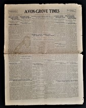 1932 Antique Avon Grove Times Avondale Pa Newspaper Ads Toughkenamon Kennett - £38.38 GBP