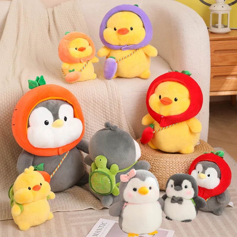 Vegetable Headgear Penguin Kawaii Duck Wear Turtle Backpack Girl Lovers - $44.28