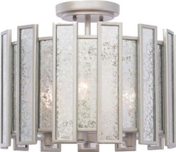 Semi-Flush Ceiling Light KALCO PALISADE Casual Luxury 3-Light Tarnished Silver - £1,493.99 GBP
