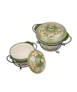 Temptations Old World Green 6-piece Round Oven-to-Table Set NEW - $41.38 CAD