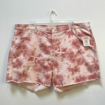 Levi Strauss Heritage Women&#39;s High Rise 5 Jeans Shorts Pink Tie Dye Size... - £12.36 GBP