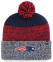 New England Patriots NFL &#39;47 Static Pom Knit Cuff Hat Cap Adult Winter Beanie - £15.82 GBP