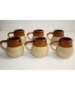 Vintage Set of 6 Ceramic Stoneware Glazed Coffee Mugs Cups Home Decor Co... - £37.60 GBP