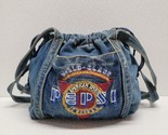 Vintage Pepsi Embroidered Holiday Fair Denim Bag Blue Jean Purse Retro - £27.75 GBP