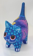 5.75&quot; Cat Kitty Figurine Anillero Gato Ceramic Clay Pottery Handmade Mexico C6 - £14.24 GBP