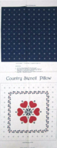 Springs Industries Country Stencil 16&quot; Pillow Pattern Pennsylvania Dutch Hearts - £7.58 GBP