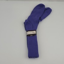 Christian Dior Purple Orlon Acrylic Fuzzy Soft Mens Socks Tan USA Made VTG - £31.39 GBP