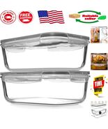 8 Cups Borosilicate Glass Food Storage Set with Locking Lids - 4 Piece - $97.90 CAD